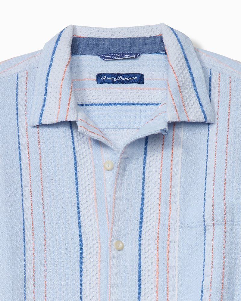 Milano Stripe Cotton Camp Shirt