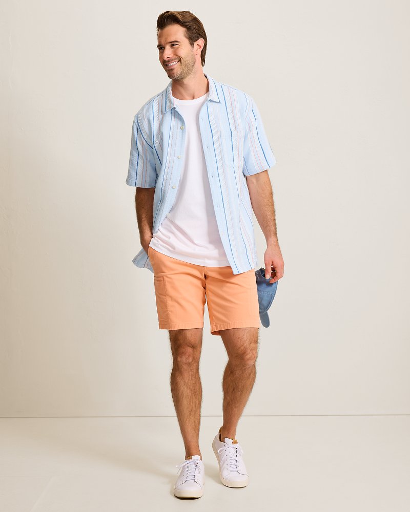 Milano Stripe Cotton Camp Shirt