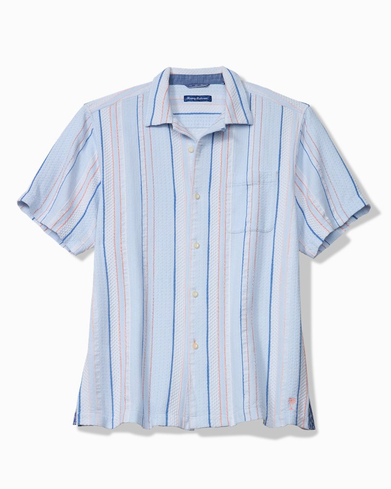 Milano Stripe Cotton Camp Shirt