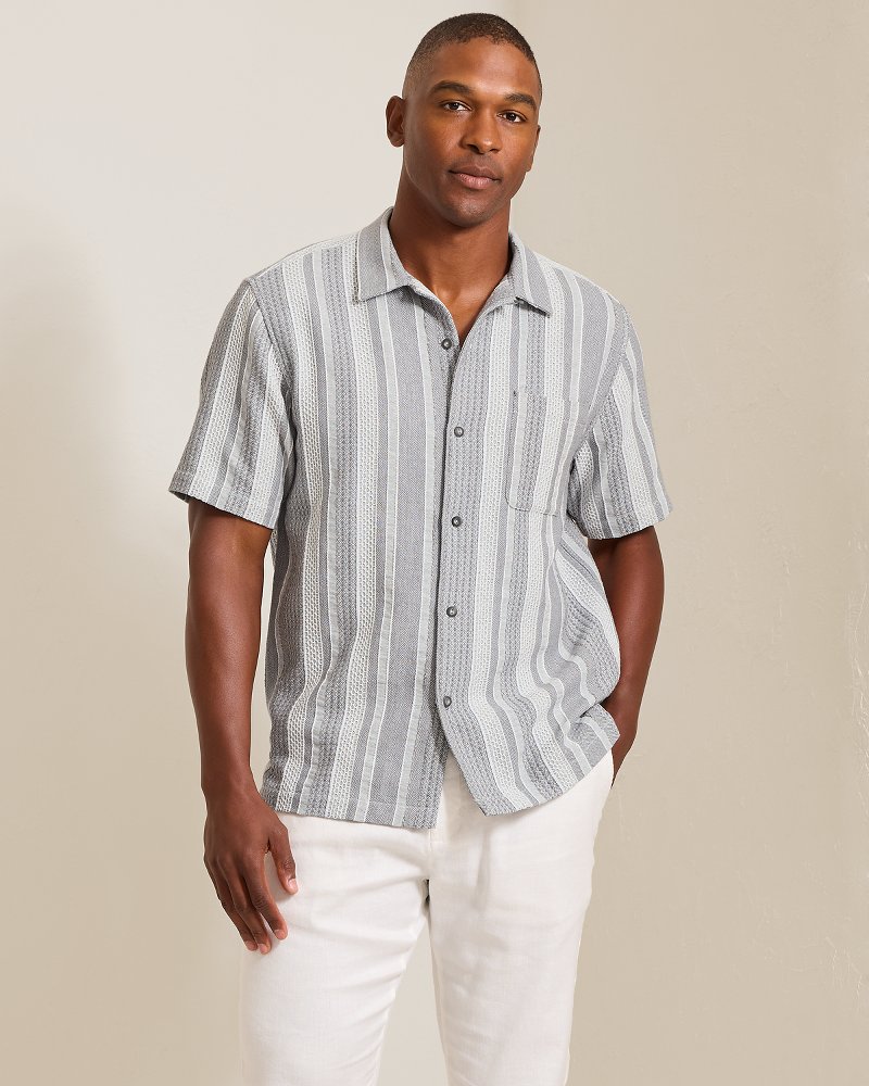 Milano Stripe Cotton Camp Shirt
