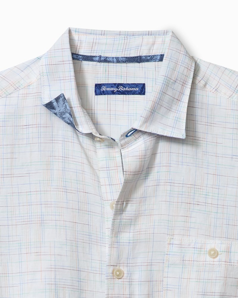 Sand Prism Check Linen-Blend Shirt