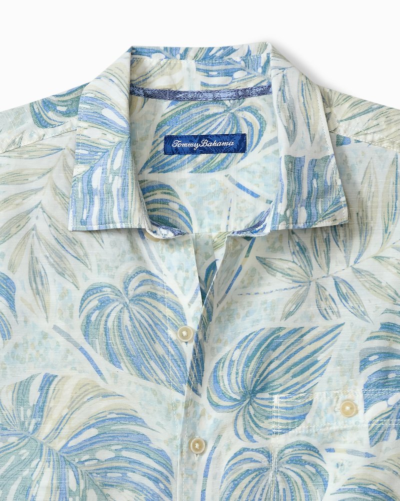 Sand Grand Monstera Linen-Blend Shirt