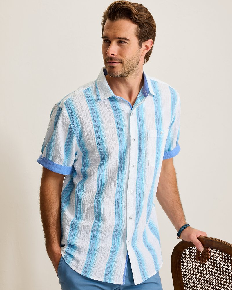 Nova Wave Marina Stripe Cotton-Blend Shirt