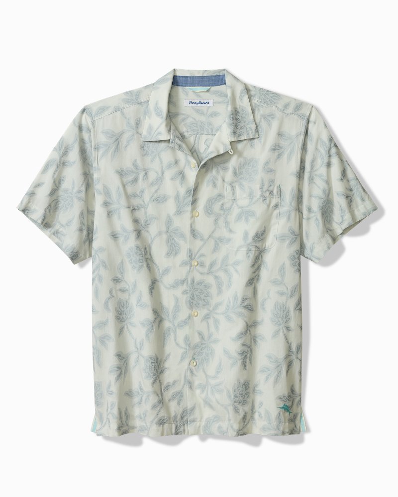 Vinca Vines Cotton-Blend Camp Shirt