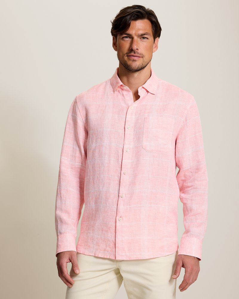 Paradisio Plaid Linen Long-Sleeve Shirt thumbnail 3