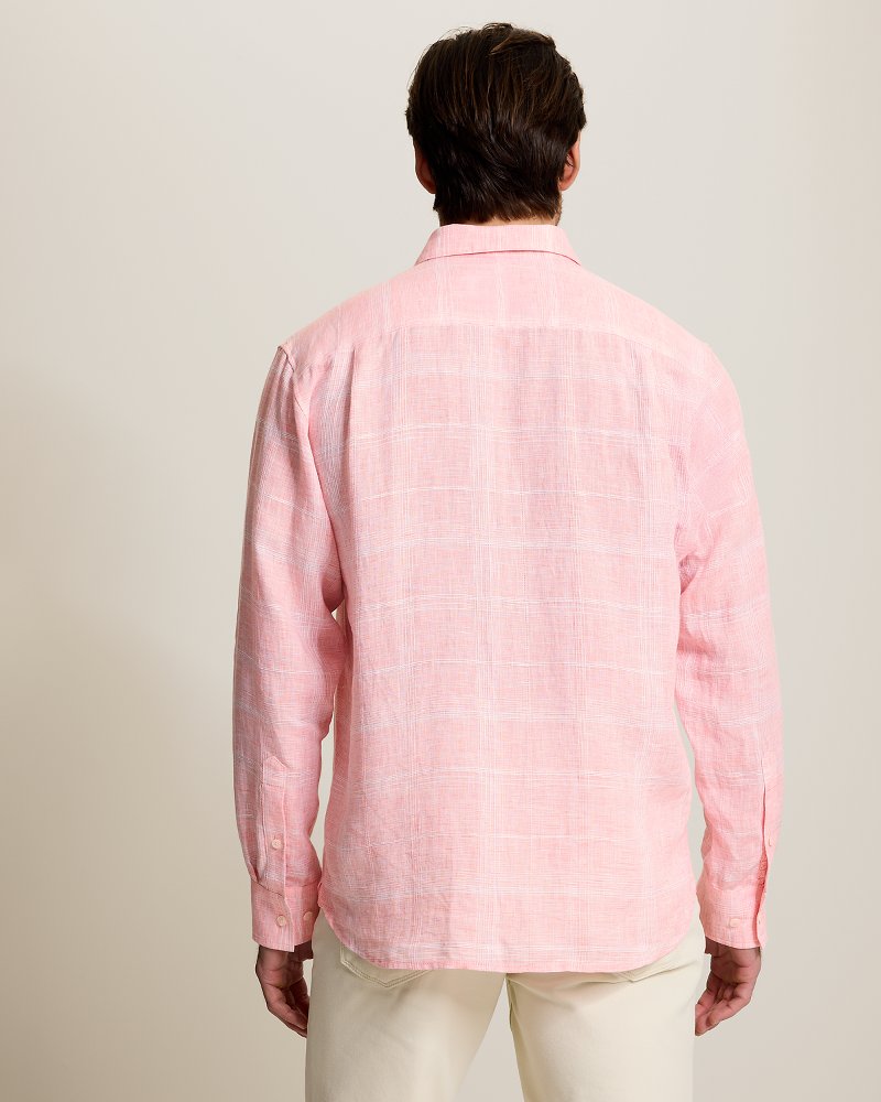 Paradisio Plaid Linen Long-Sleeve Shirt thumbnail 4