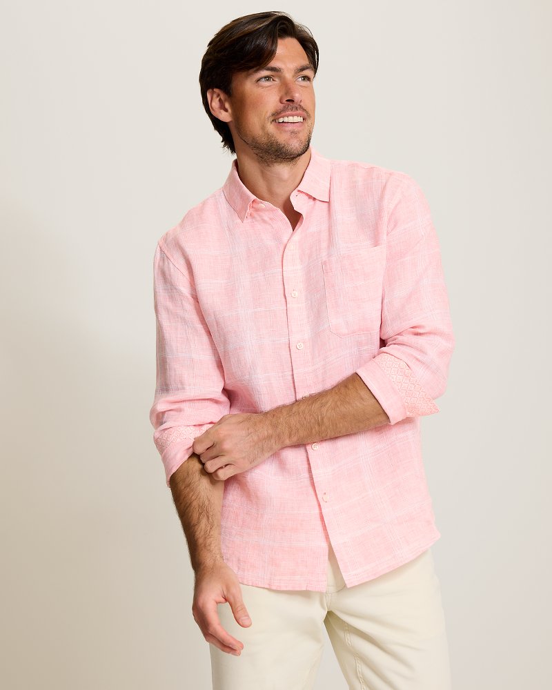 Paradisio Plaid Linen Long-Sleeve Shirt thumbnail 5