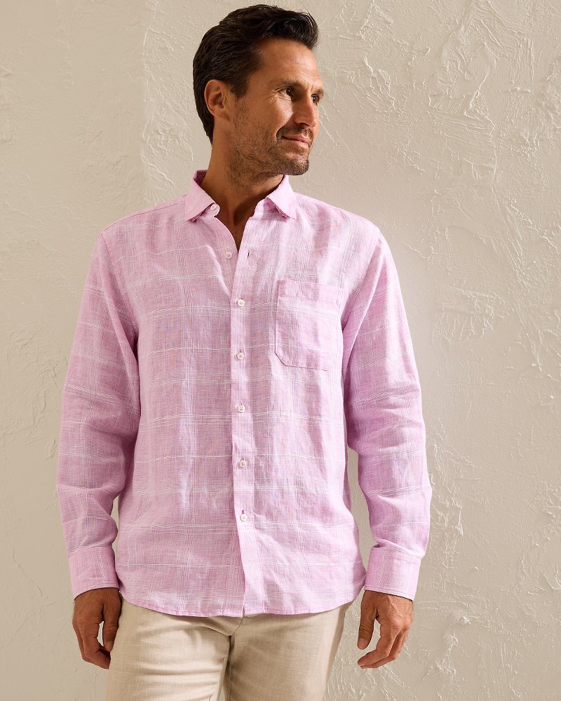 Thumbnail for Paradisio Plaid Linen Shirt