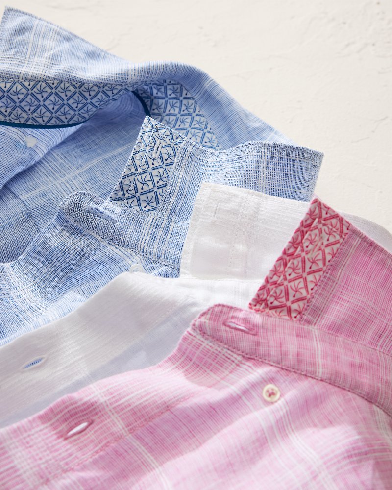 Thumbnail for Paradisio Plaid Linen Shirt