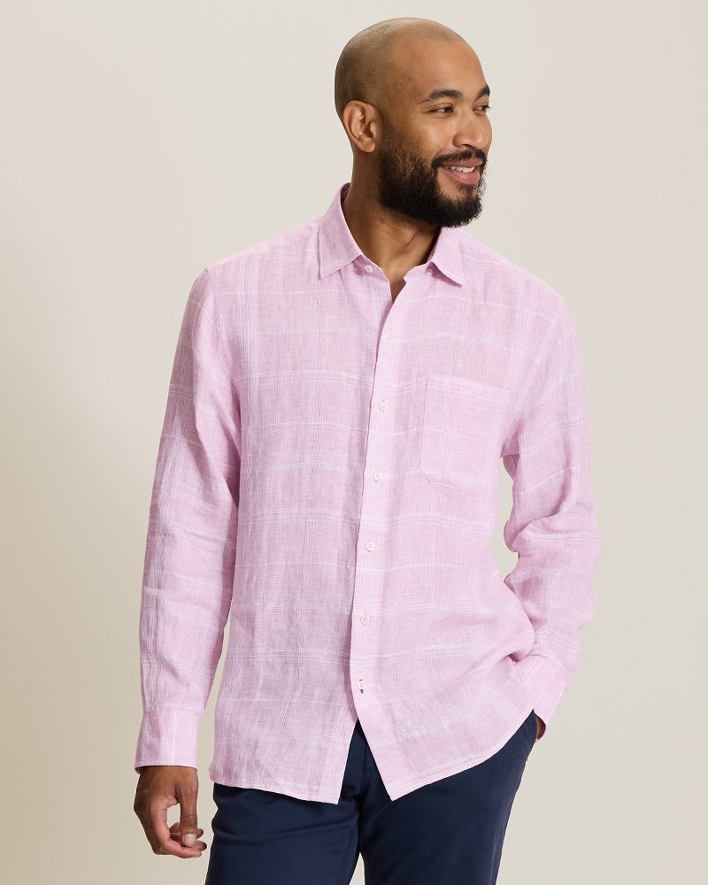 Paradisio Plaid Linen Long-Sleeve Shirt thumbnail 4