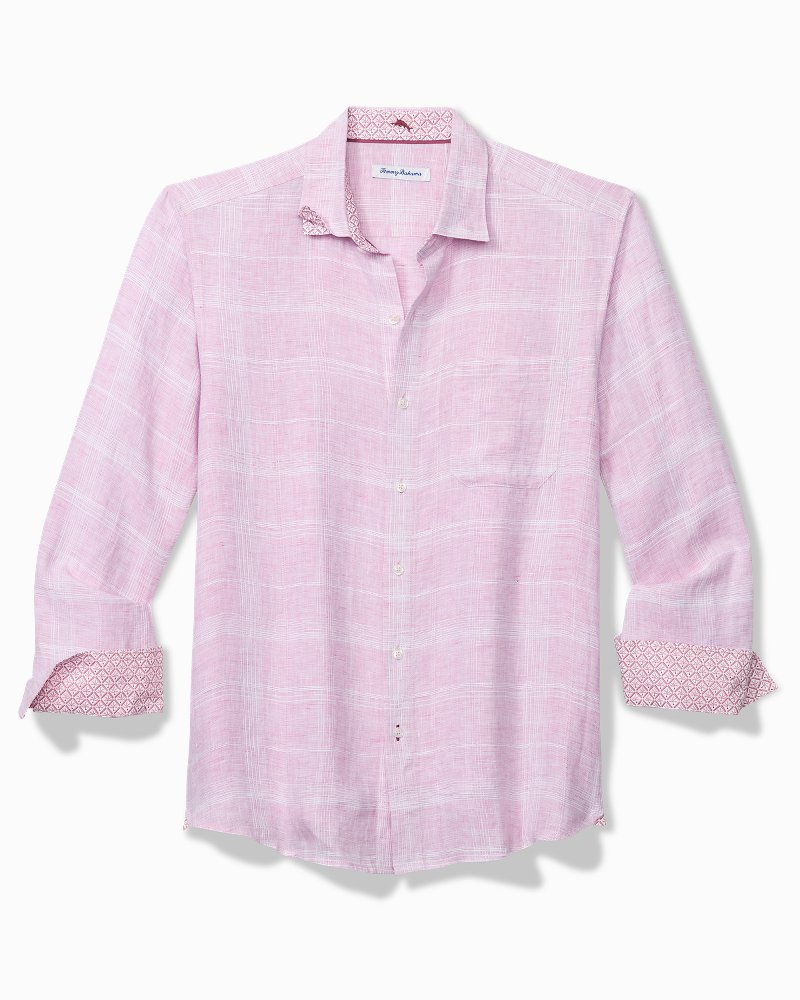 Paradisio Plaid Linen Long-Sleeve Shirt thumbnail 5