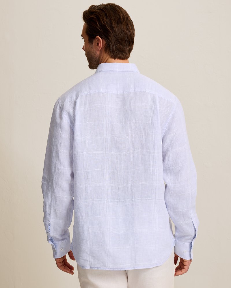 Paradisio Plaid Linen Long-Sleeve Shirt thumbnail 4