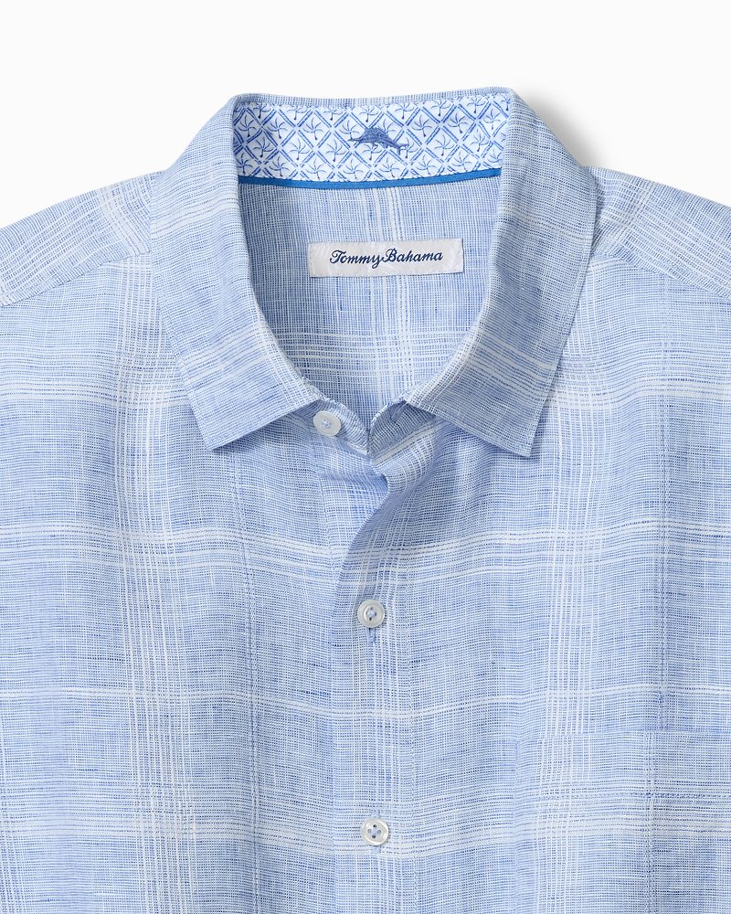 Thumbnail for Paradisio Plaid Linen Shirt