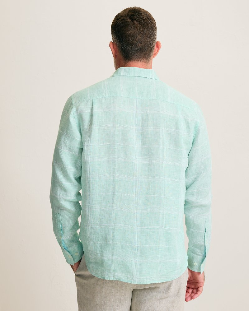 Paradisio Plaid Linen Long-Sleeve Shirt thumbnail 4