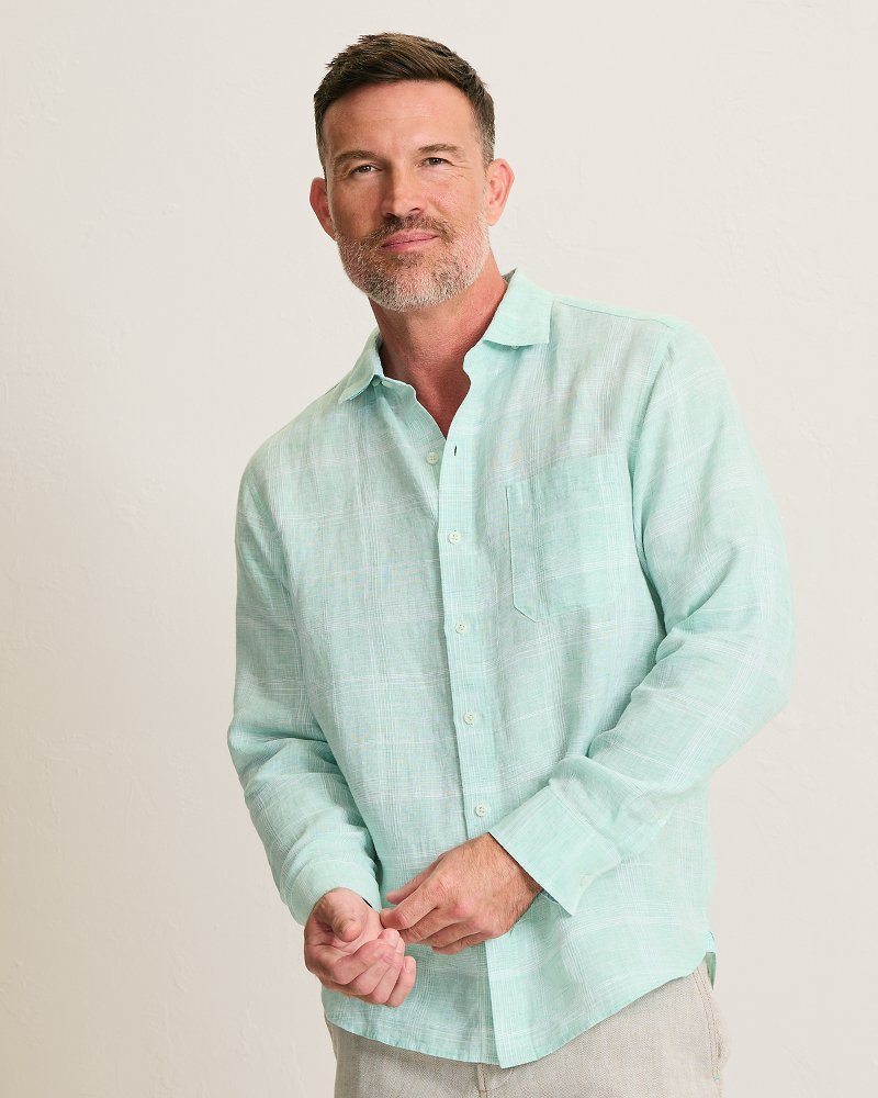Paradisio Plaid Linen Long-Sleeve Shirt thumbnail 5