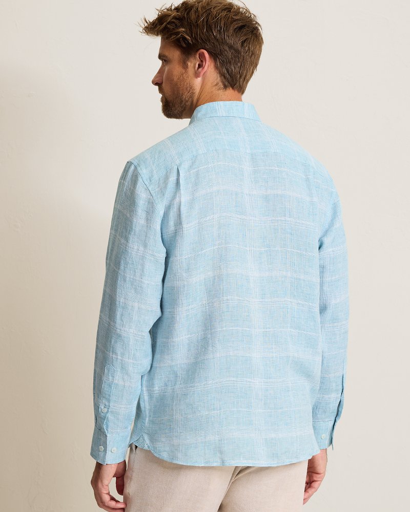 Paradisio Plaid Linen Long-Sleeve Shirt thumbnail 4