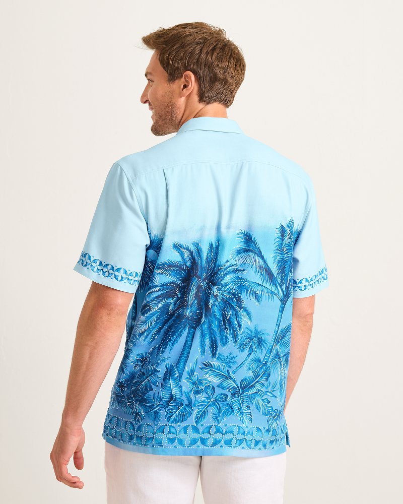 Thumbnail for Hibiscus Hues Silk Camp Shirt