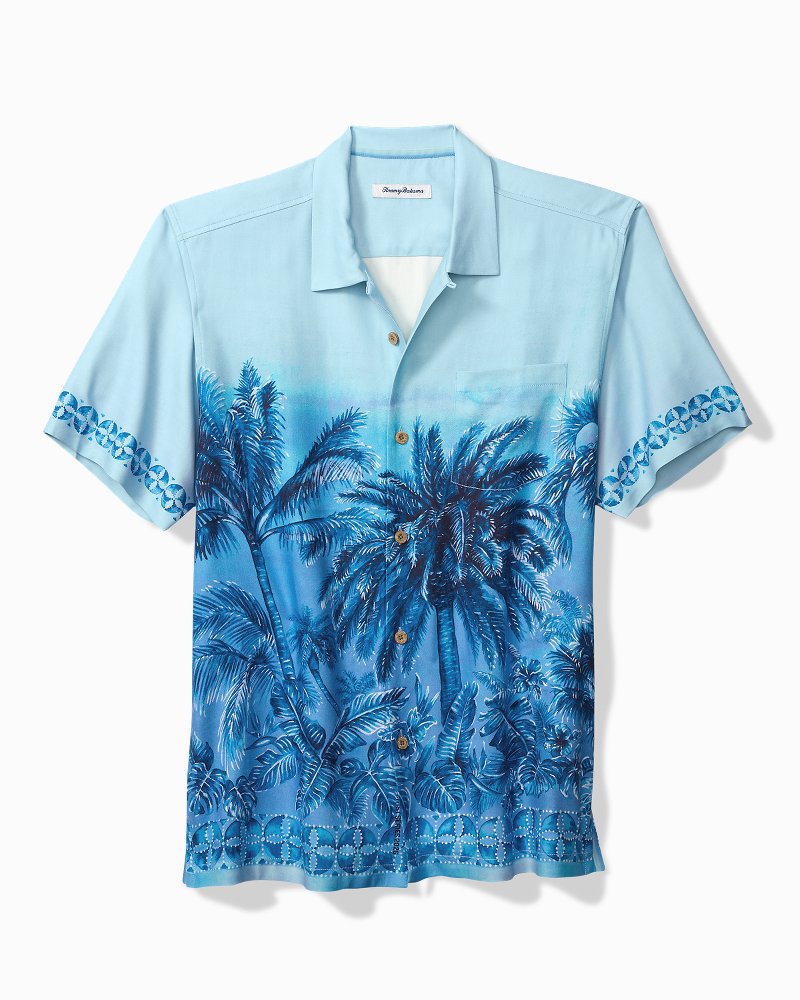 Hibiscus Hues Silk Camp Shirt