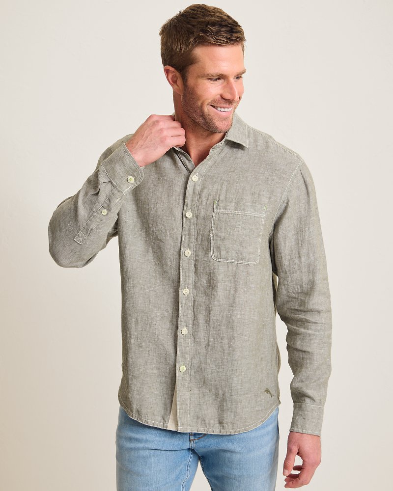 Thumbnail for Paradise Breezer Linen Long-Sleeve Shirt