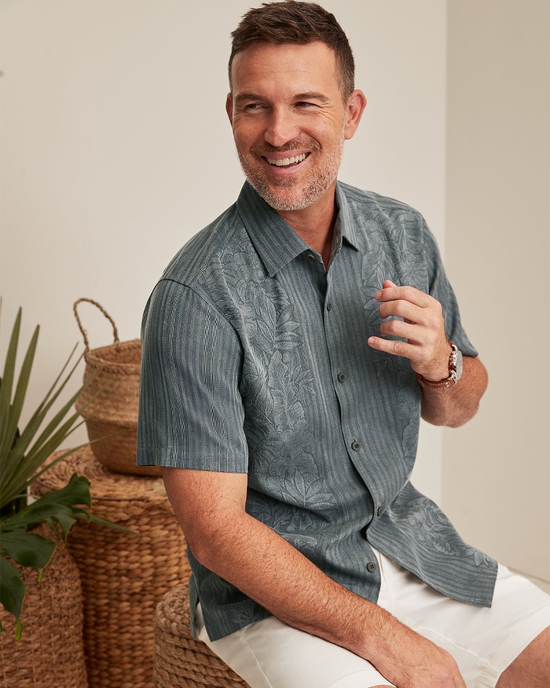 Maui Border Silk Camp Shirt
