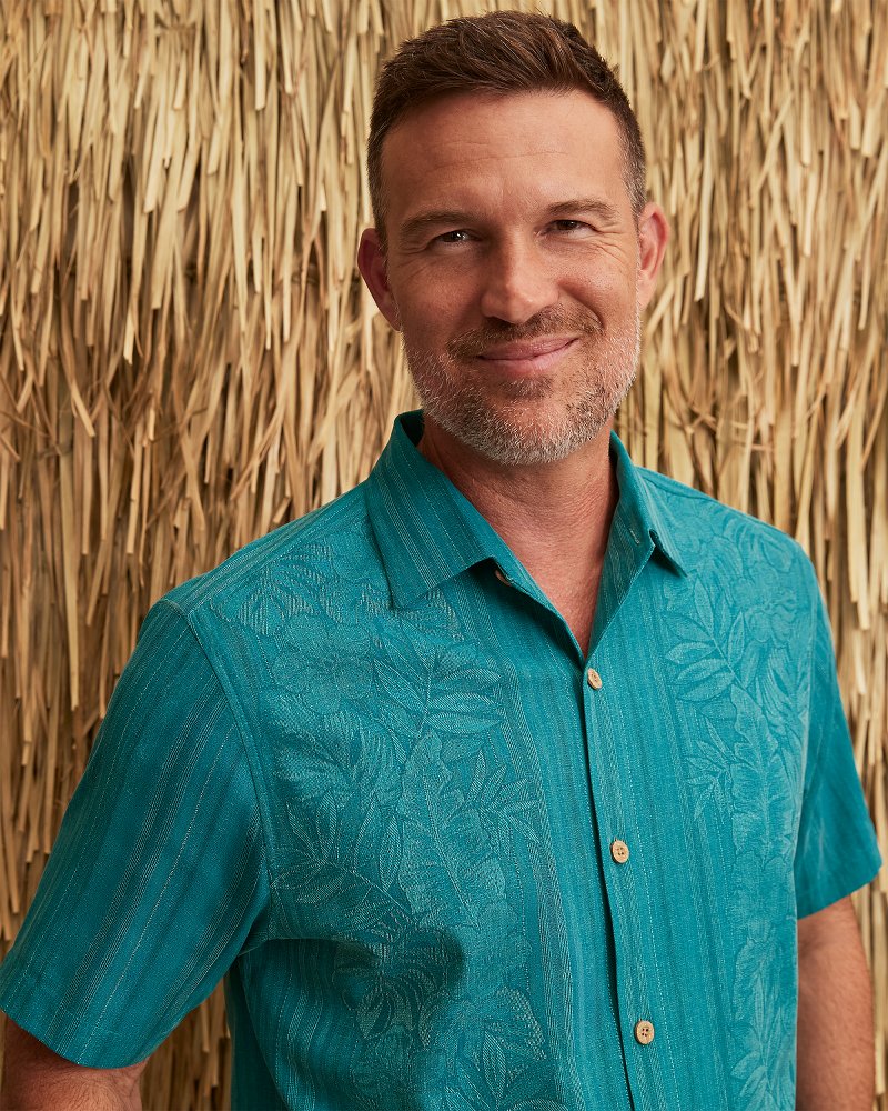 Maui Border Silk Camp Shirt