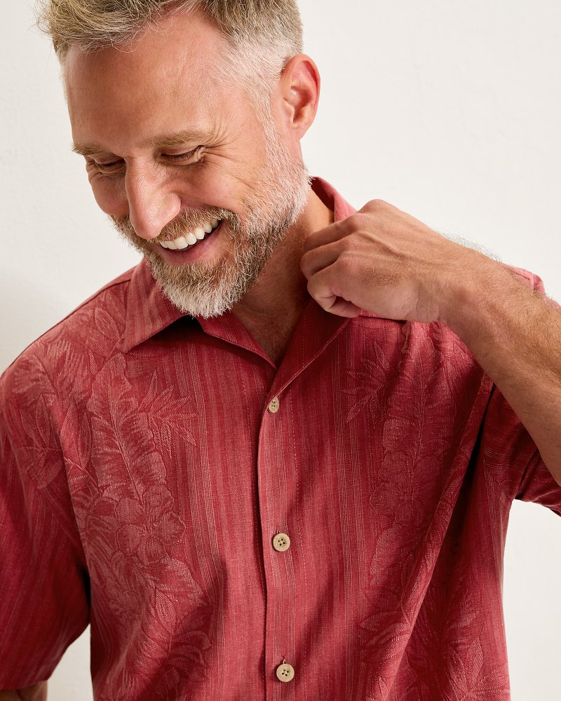 Maui Border Silk Camp Shirt