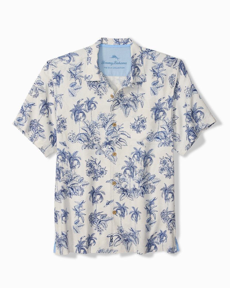 Toucan Toile Silk Camp Shirt