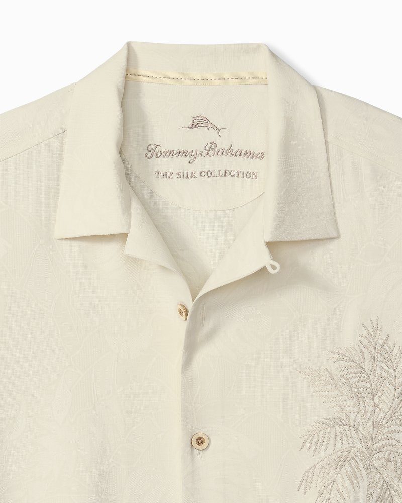 Golden Palms Silk Camp Shirt
