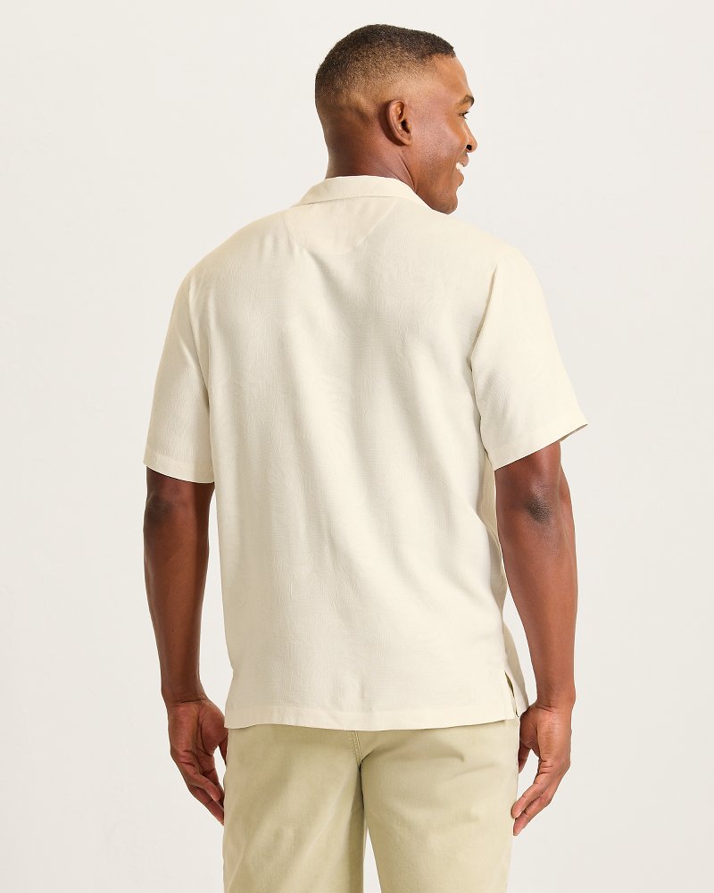 Golden Palms Silk Camp Shirt