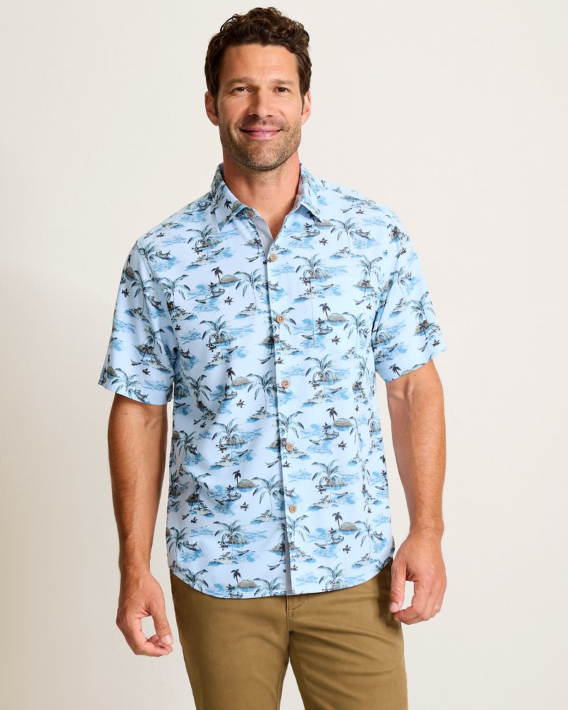 Coastal Ease Beachfront Paradise IslandZone Camp Shirt