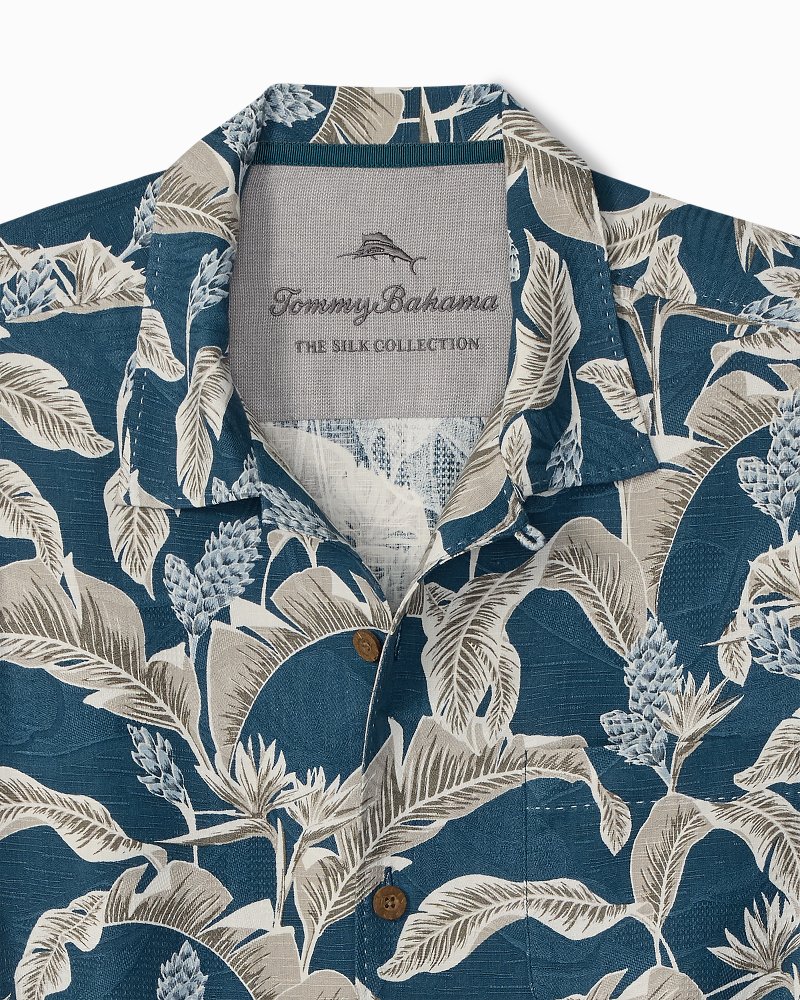 Midnight Palms Silk Camp Shirt