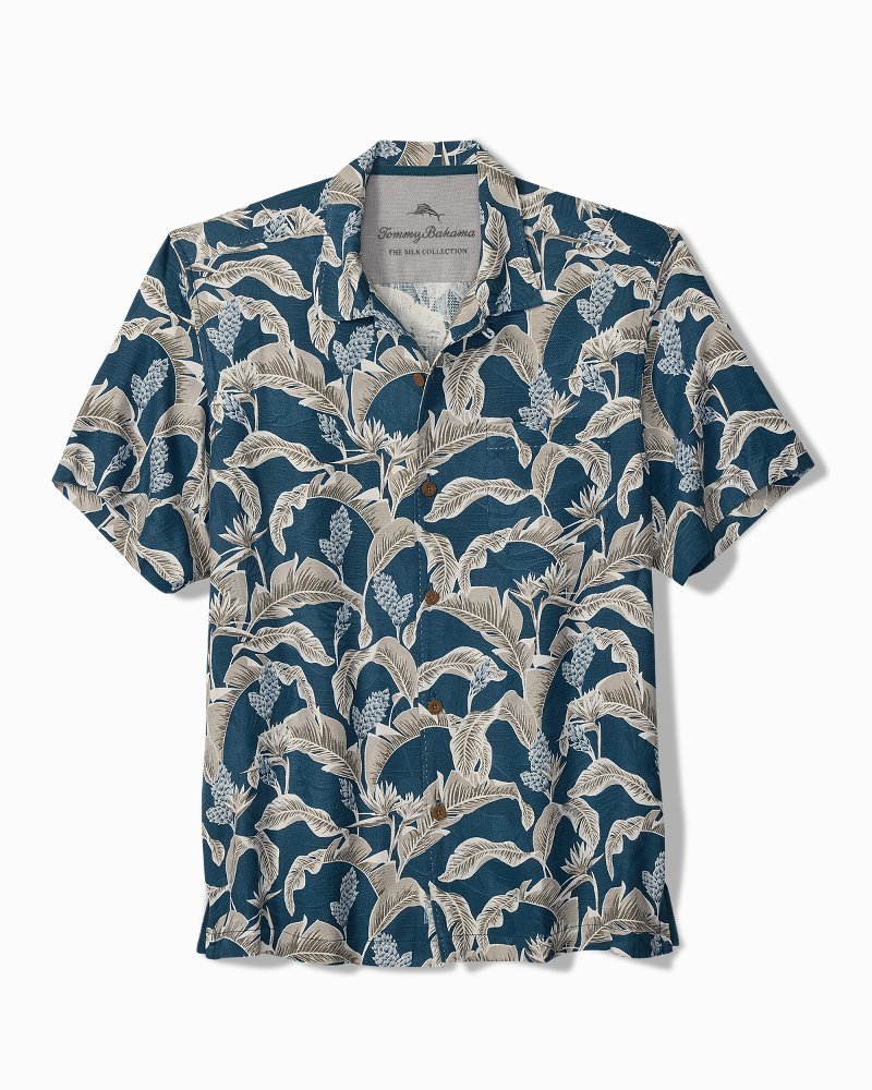 Midnight Palms Silk Camp Shirt