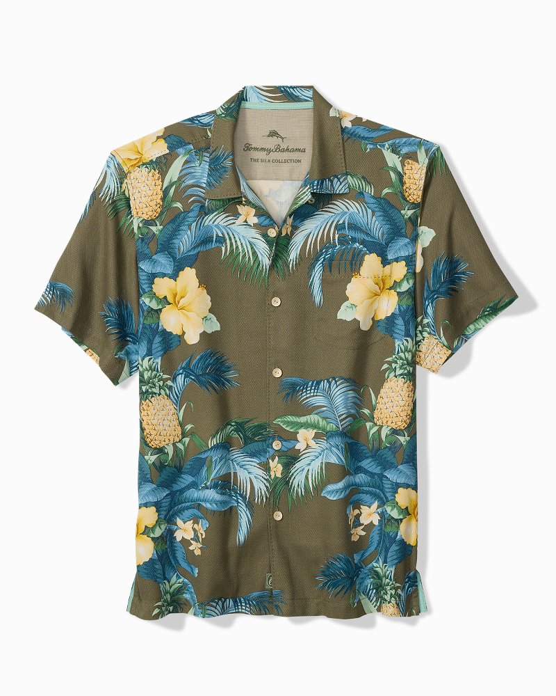 Pineapple Petals Silk Camp Shirt