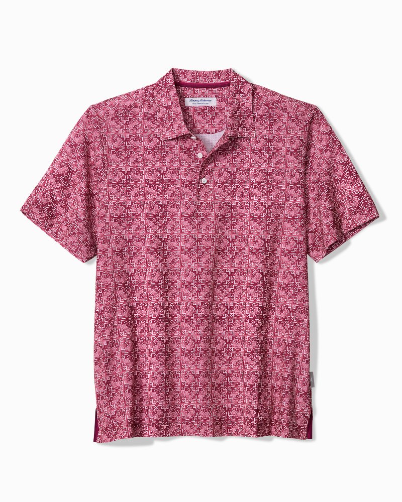 Bahama Coast Flora Tiles IslandZone Polo