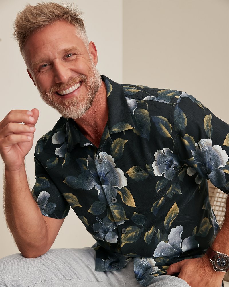 Elegant Eclipse Silk Camp Shirt