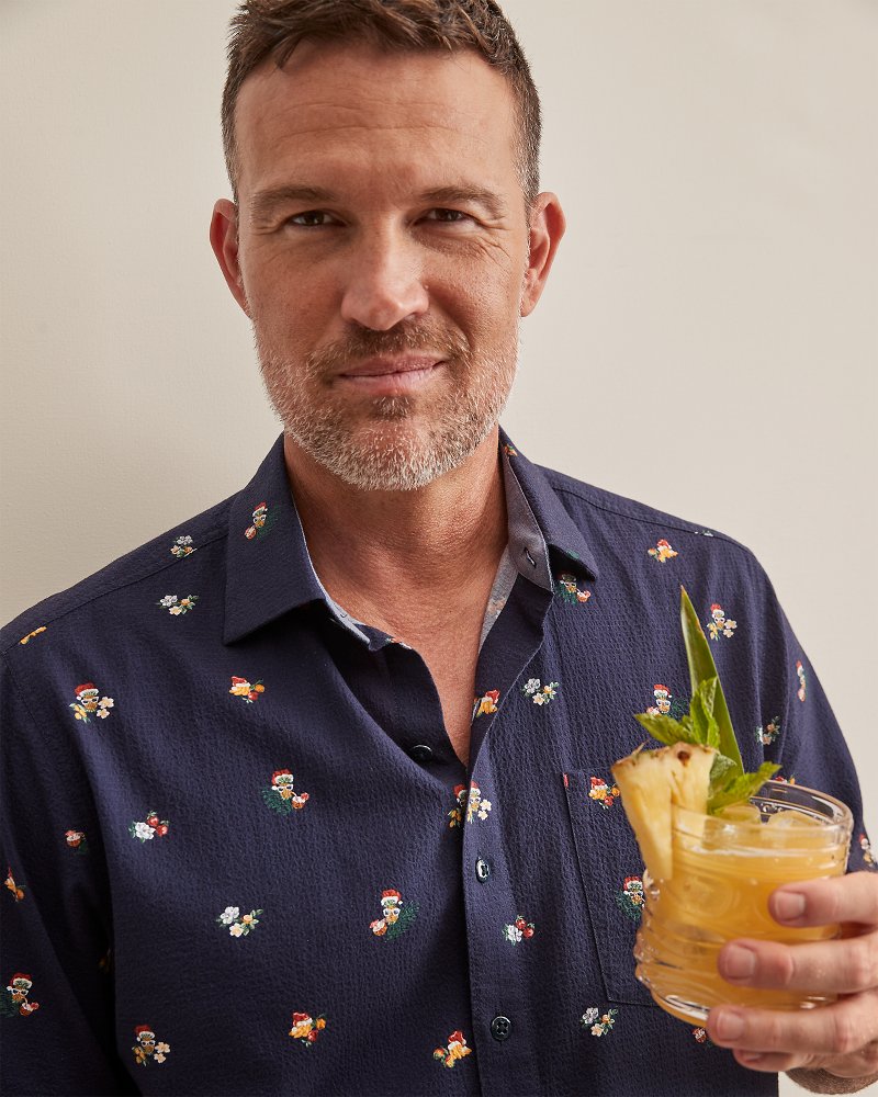 Nova Wave Merry Cocktails Cotton-Blend Shirt