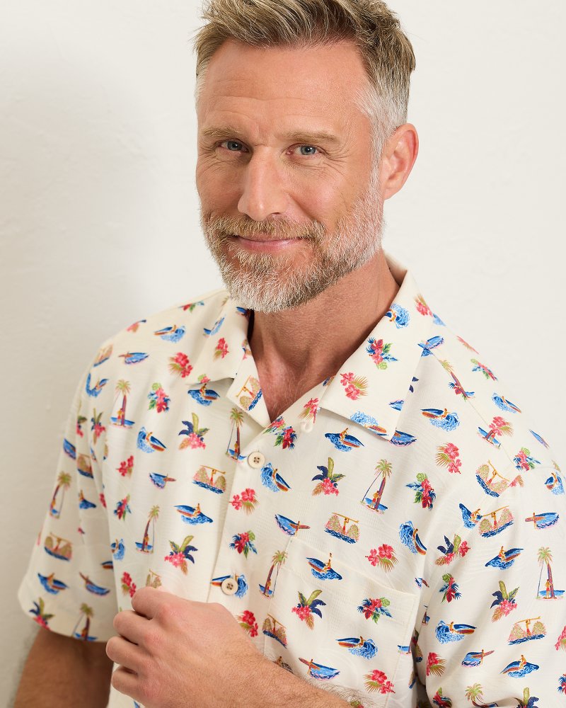 Wave Surfer Silk Camp Shirt