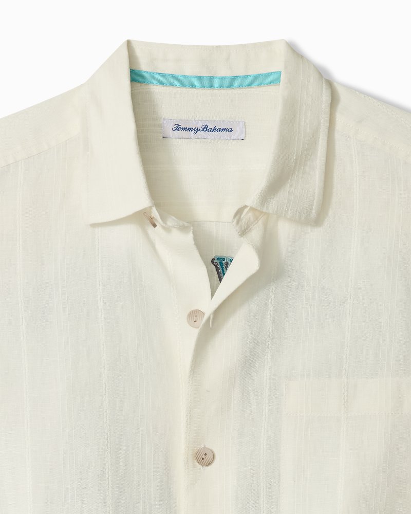Bahama Shores Embroidered Linen-Blend Shirt
