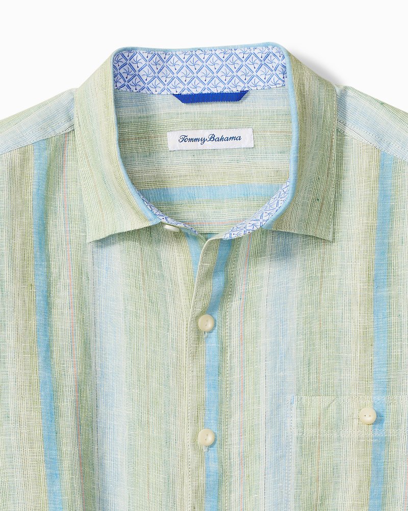 Delgada Stripe Linen Long-Sleeve Shirt