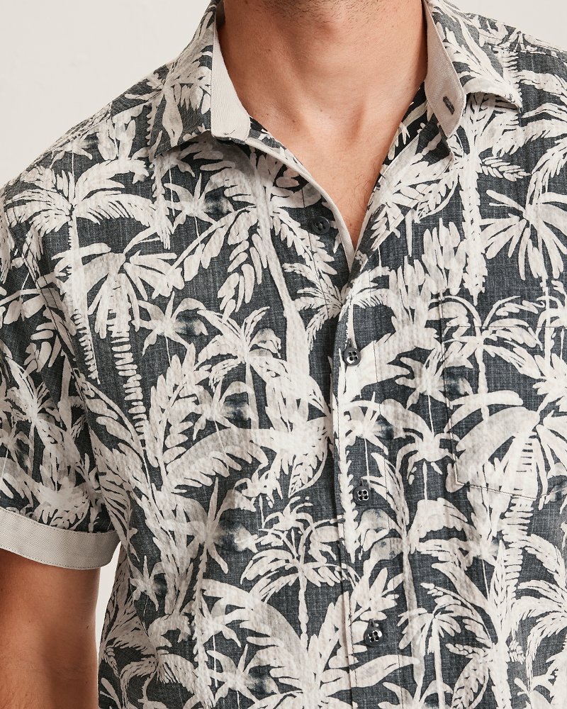 Nova Wave Nero Palms Cotton-Blend Shirt