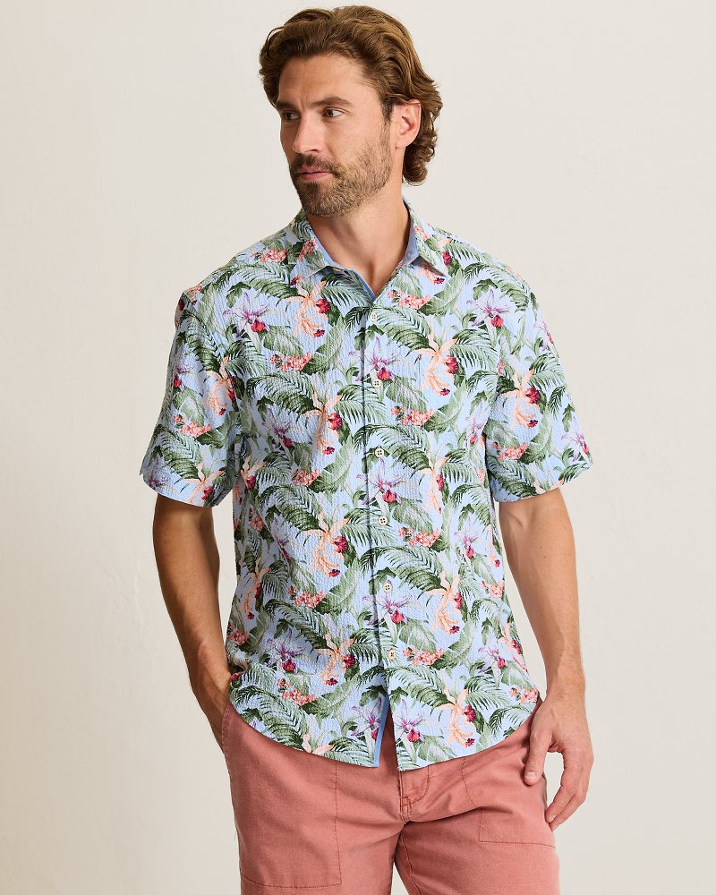 Nova Wave Blue Sky Vines Cotton-Blend Shirt