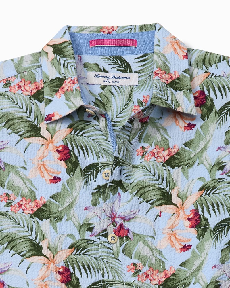 Nova Wave Blue Sky Vines Cotton-Blend Shirt