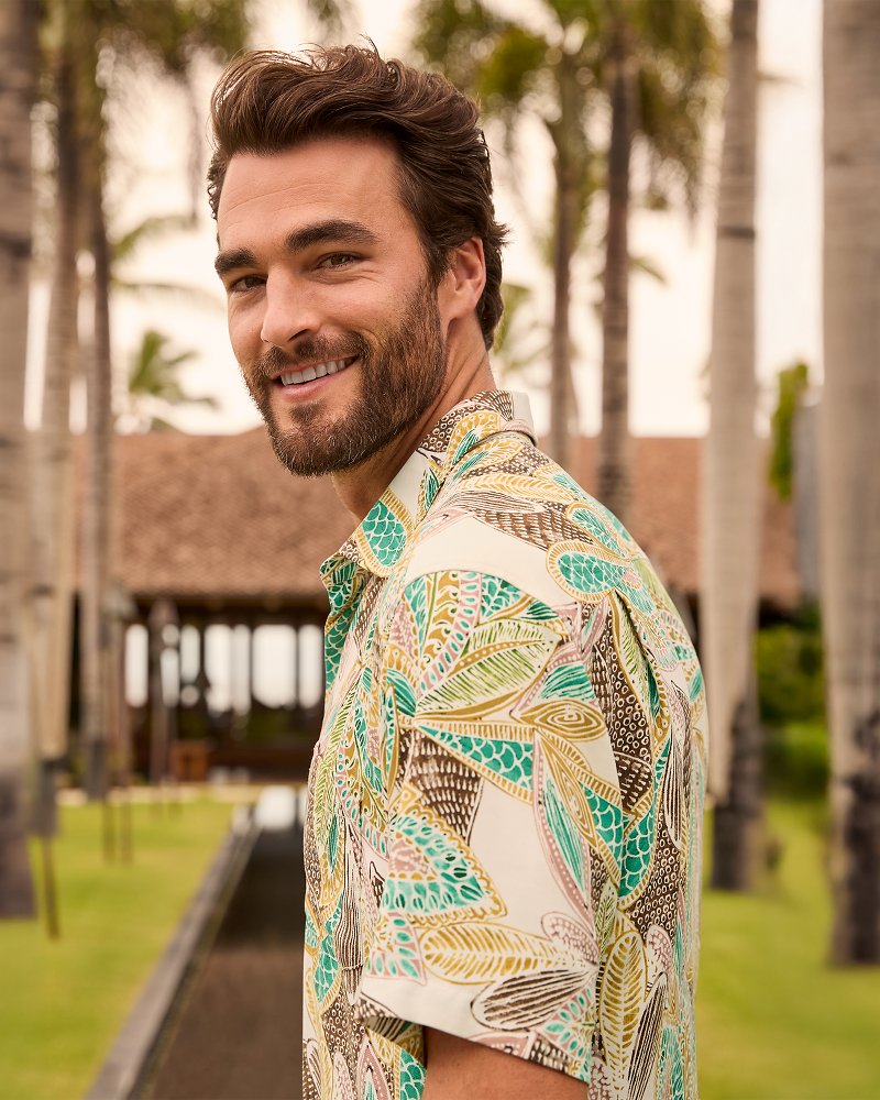 Fuego Fronds Silk Camp Shirt