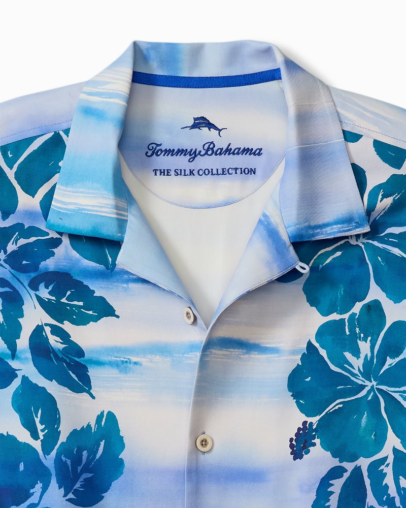 Sapphire Shores Silk Camp Shirt