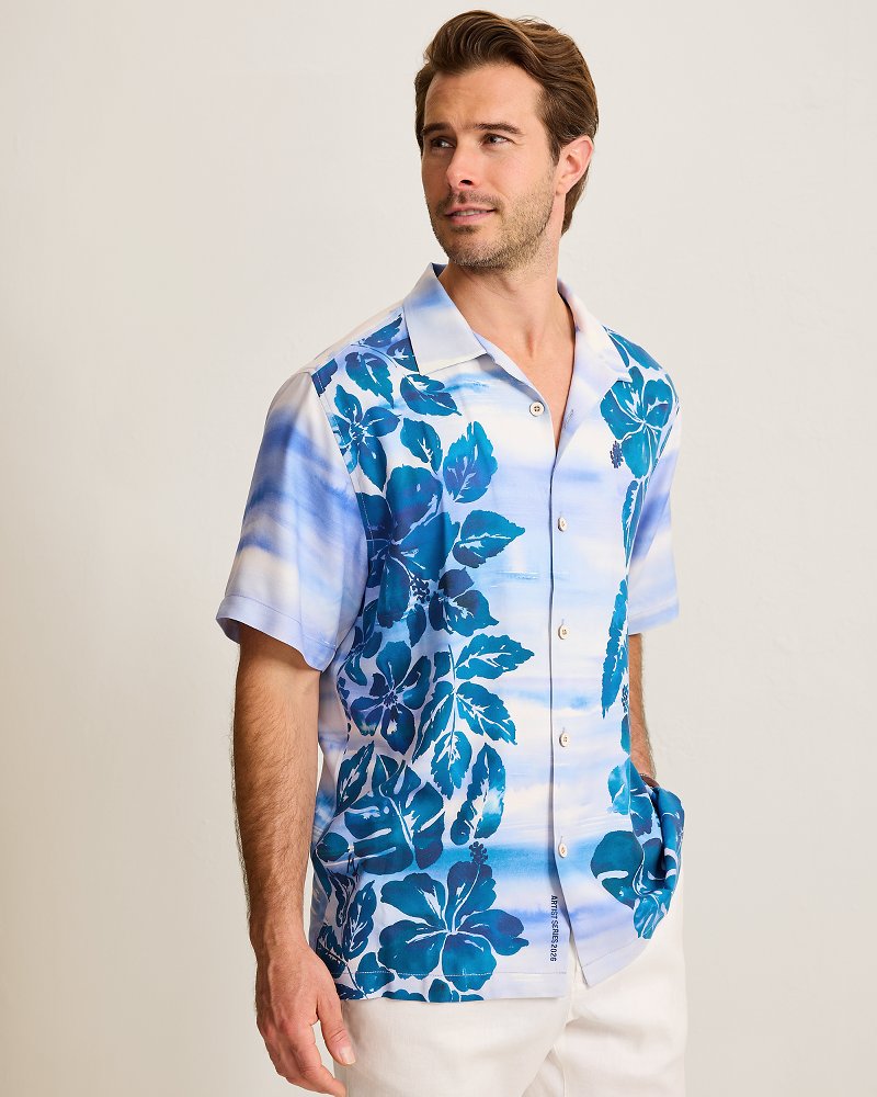 美品 Paul Smith OCEAN トロピカルフィッシュ柄シャツ BLUE Sapphire Shores Silk Camp Shirt
