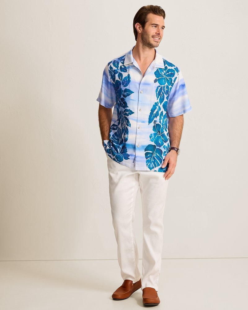 Sapphire Shores Silk Camp Shirt