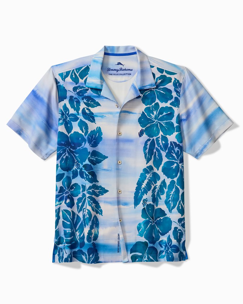 Sapphire Shores Silk Camp Shirt
