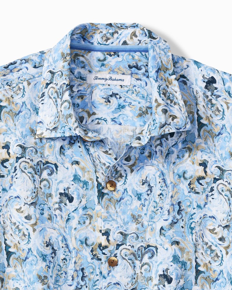 Tidal Echoes Linen Long-Sleeve Shirt