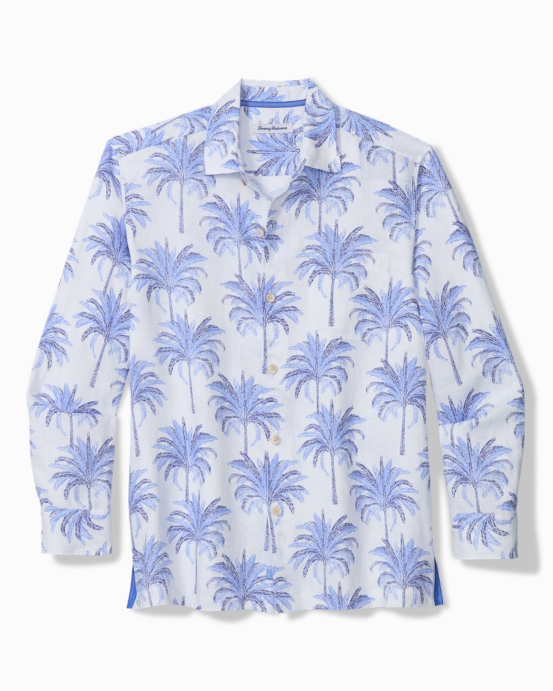 Palm Cascades Linen Long-Sleeve Shirt