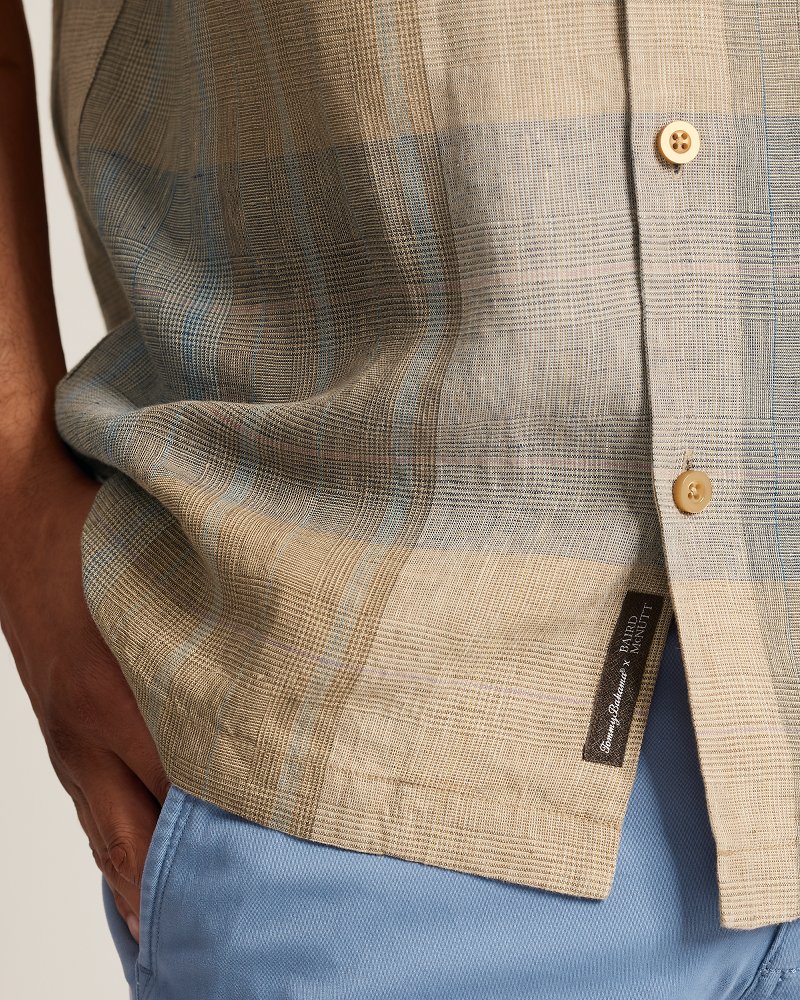 Baird McNutt Castlebar Check Linen Camp Shirt